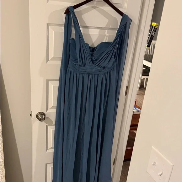 Birdy Grey Grace Convertible Chiffon Blue Formal Maxi Dress Bridesmaid - Picture 6 of 15